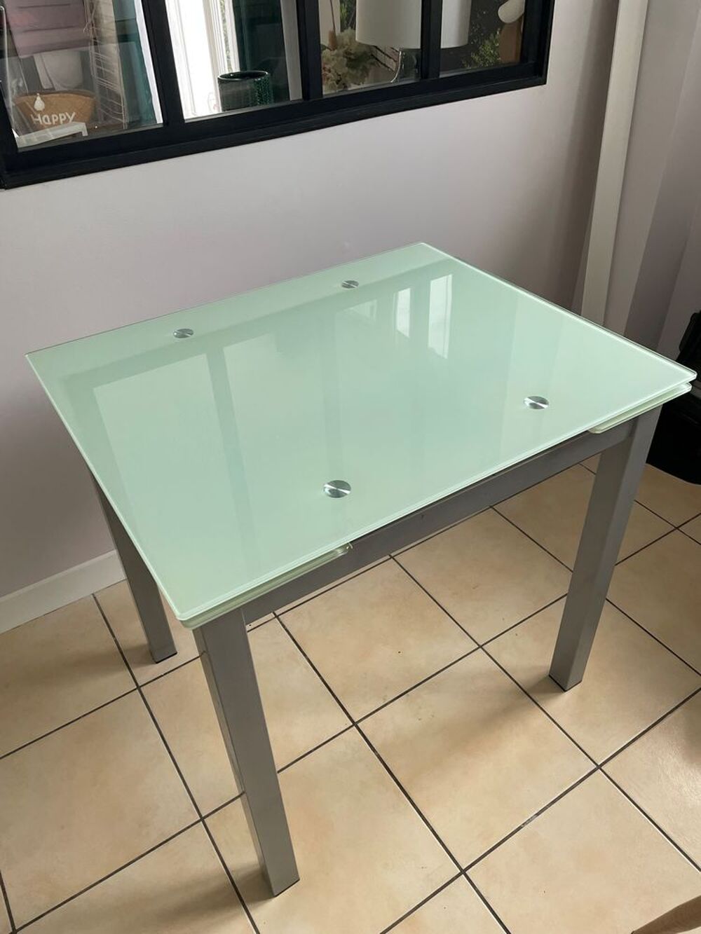 table de cuisine en verre Décoration