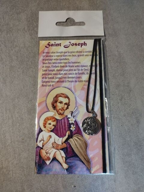 collier et médaille argentée de St Joseph - Lourdes 3 Lourdes (65)
