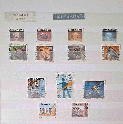 Série de timbres de collection du Zimbabwe 10 Gap (05)