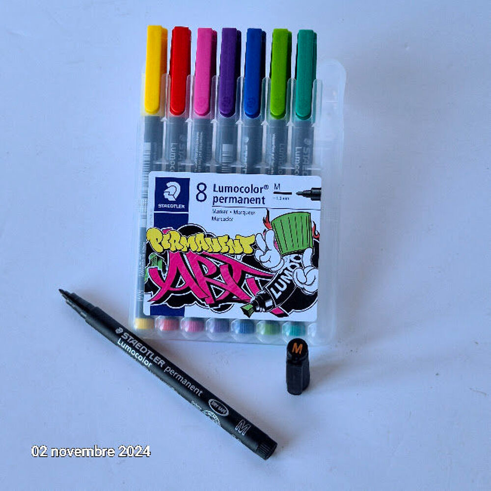 Feutres marqueur Staedtler permanent, lot de 8 couleurs , po Bricolage