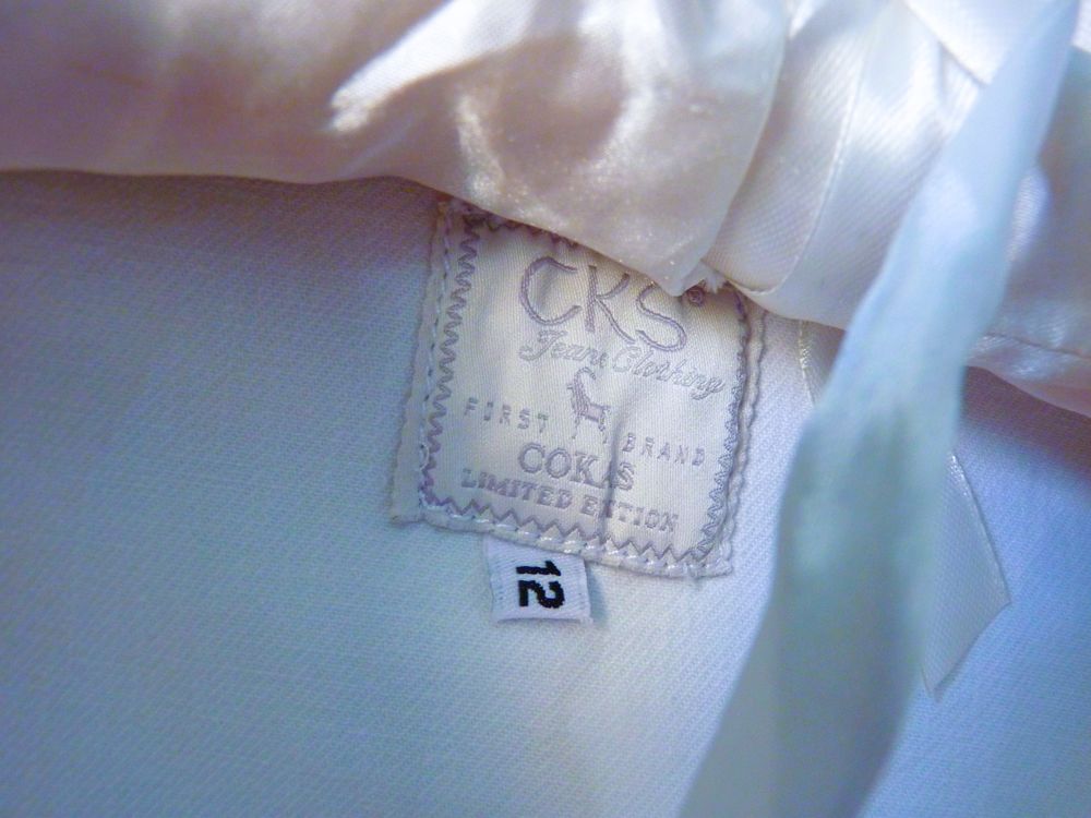 Veste jean Fille 12 ans CKS coton blanc boutonn&eacute;e TBE Vêtements enfants