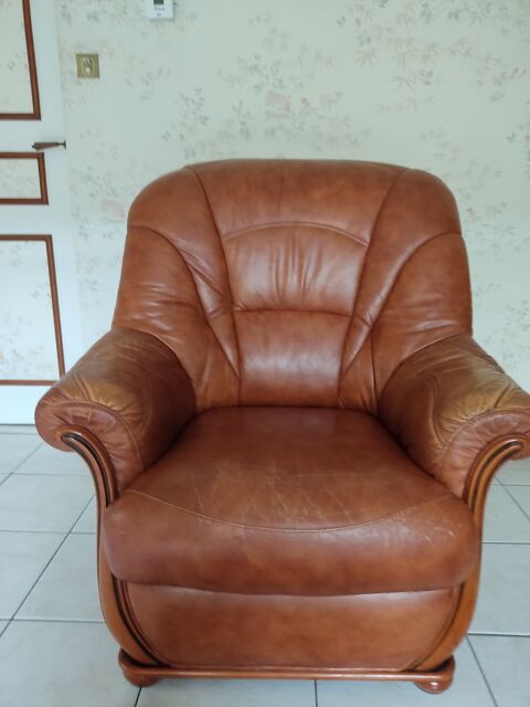 Canap+ 2 fauteuils cuir 250 Saintes (17)
