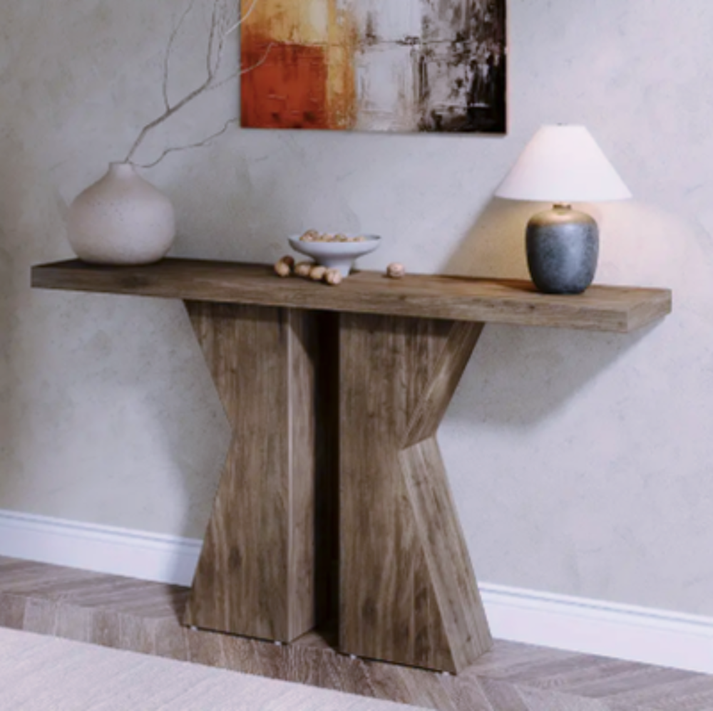 Console en bois massif ? design architectural &amp; &eacute;l&eacute;gance nat Meubles