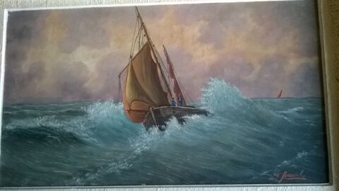 tableau bateau dans la temp�te 60 Chamb�ry (73)