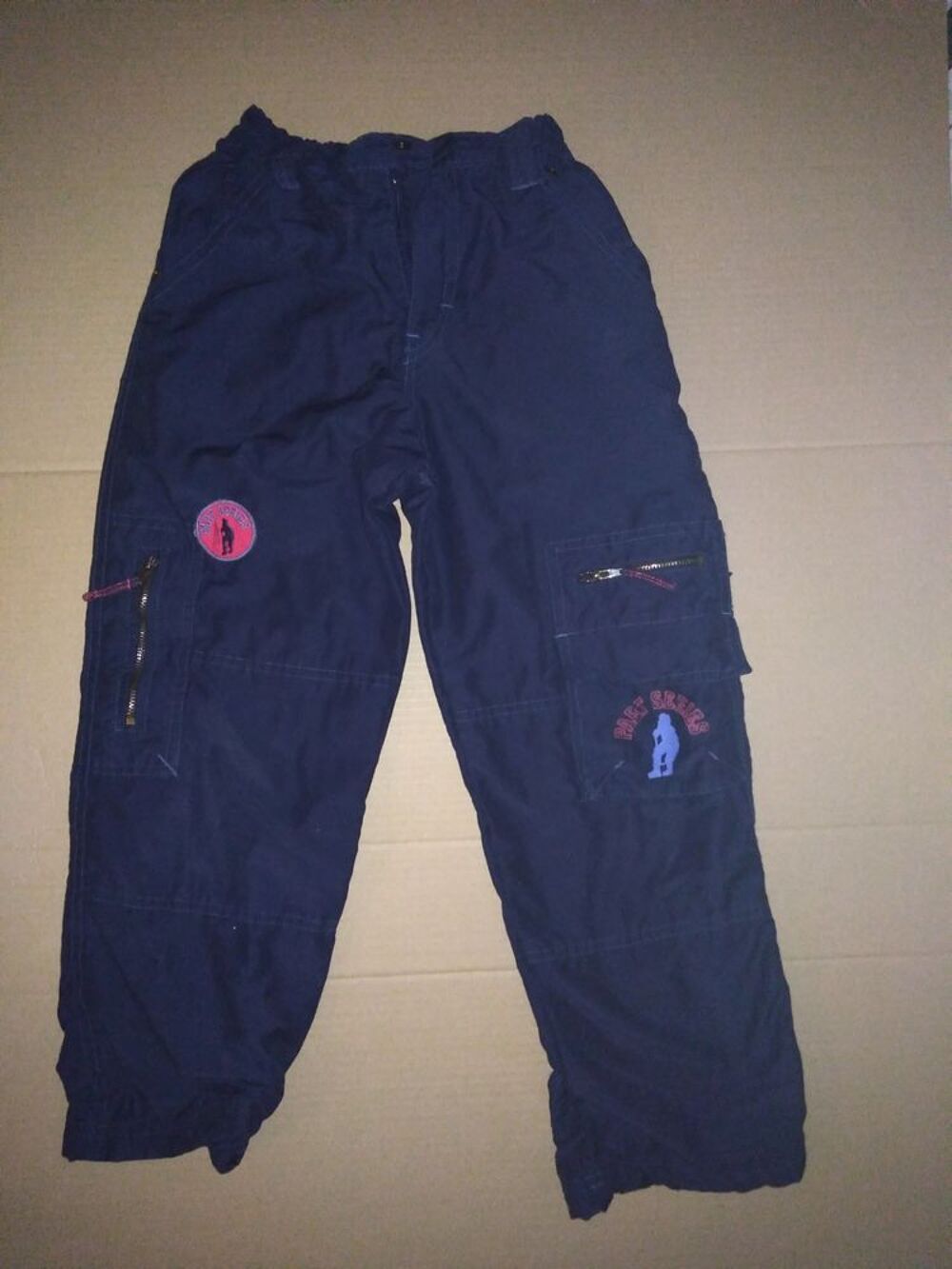 PANTALON BLEU MARINE AVEC MOTIFS TISSAIA - 8 ANS Vêtements enfants