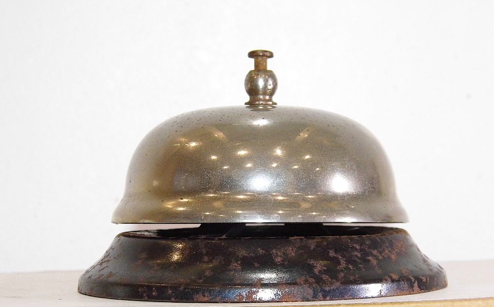Sonnette hotel cloche de comptoir fonctionne alarme brasserie cuisine 