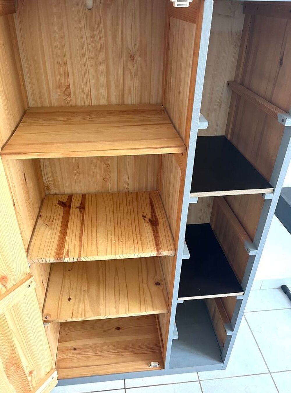 Meuble rangement gris en bois Meubles