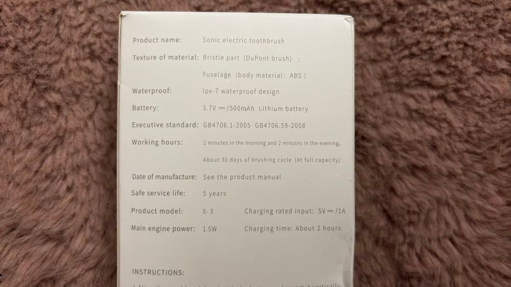 Brosse &agrave; Dents &Eacute;lectrique Neuve avec 4 T&ecirc;tes de Rechange, C&acirc; Puriculture