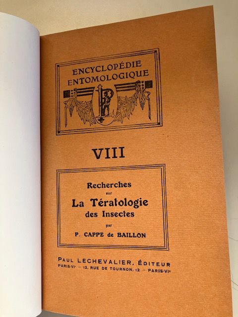 Recherches sur la Tératologie des Insectes 300 Saint-François (97)