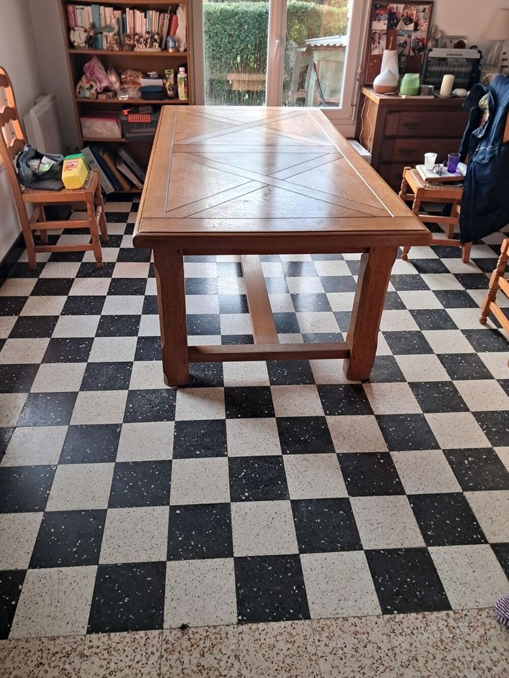 table en ch&ecirc;ne 2m et une rallonge de 0.40cm Meubles