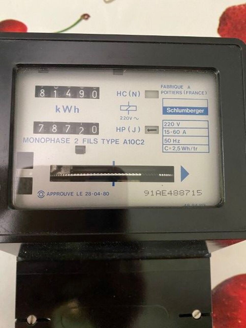 compteur &eacute;lectrique m&eacute;canique lecture jour et nuit A10C2 Bricolage
