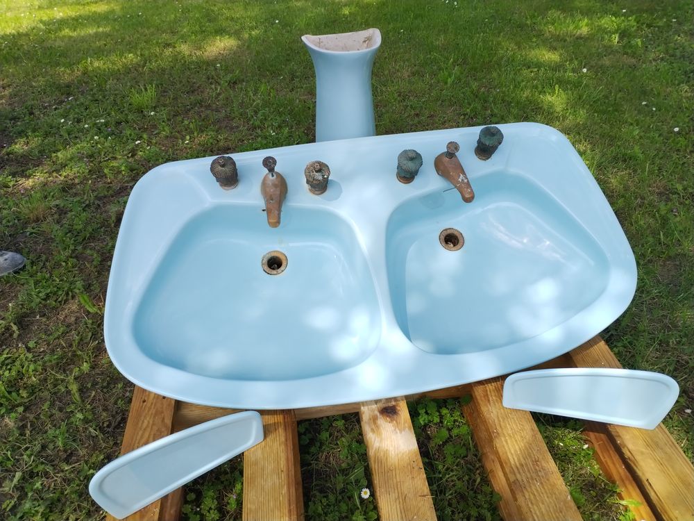 ENSEMBLE SANITAIRE SALLE DE BAIN ann&eacute;e 60 Meubles