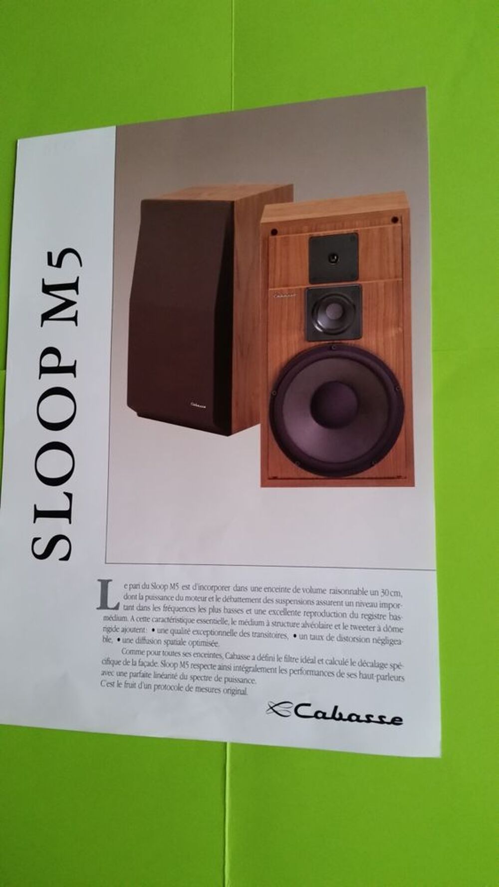 CABASSE SLOOP M5 Audio et hifi