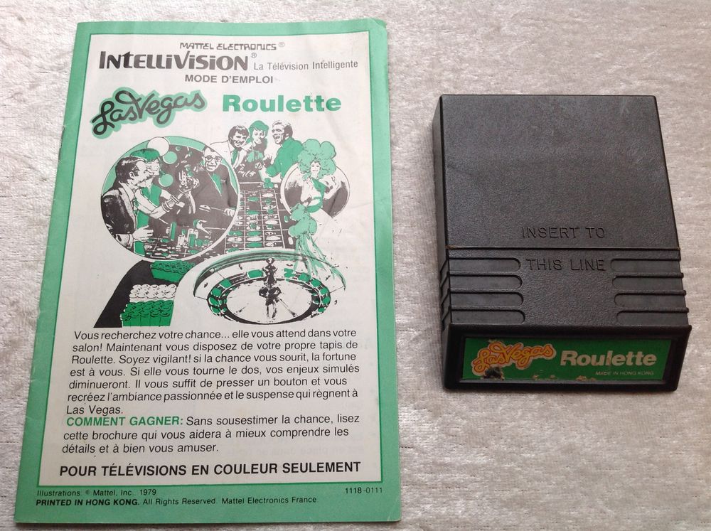 LAS VEGAS ROULETTE INTELLIVISION RETROGAMING Bz29 Consoles et jeux vidéos