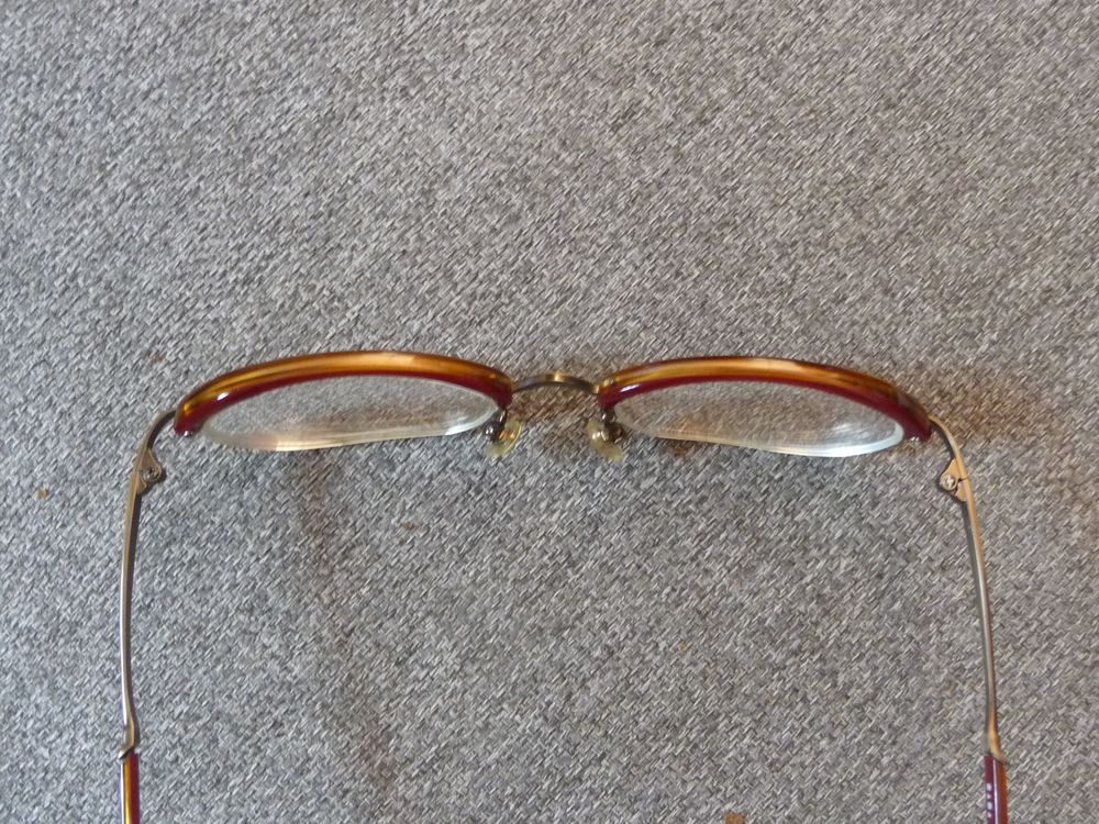 Monture/ Lunette de Vue Combin&eacute; M&eacute;tal Plastique Marron-Bada Bijoux et montres