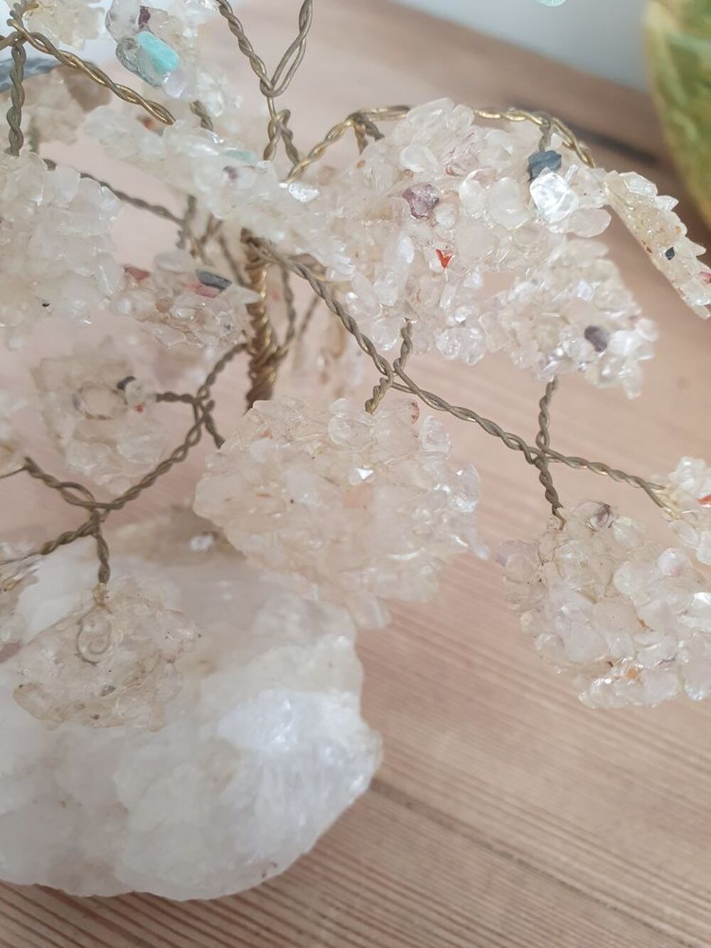 Arbre de vie en cristal de roche ann&eacute;e 60 Décoration