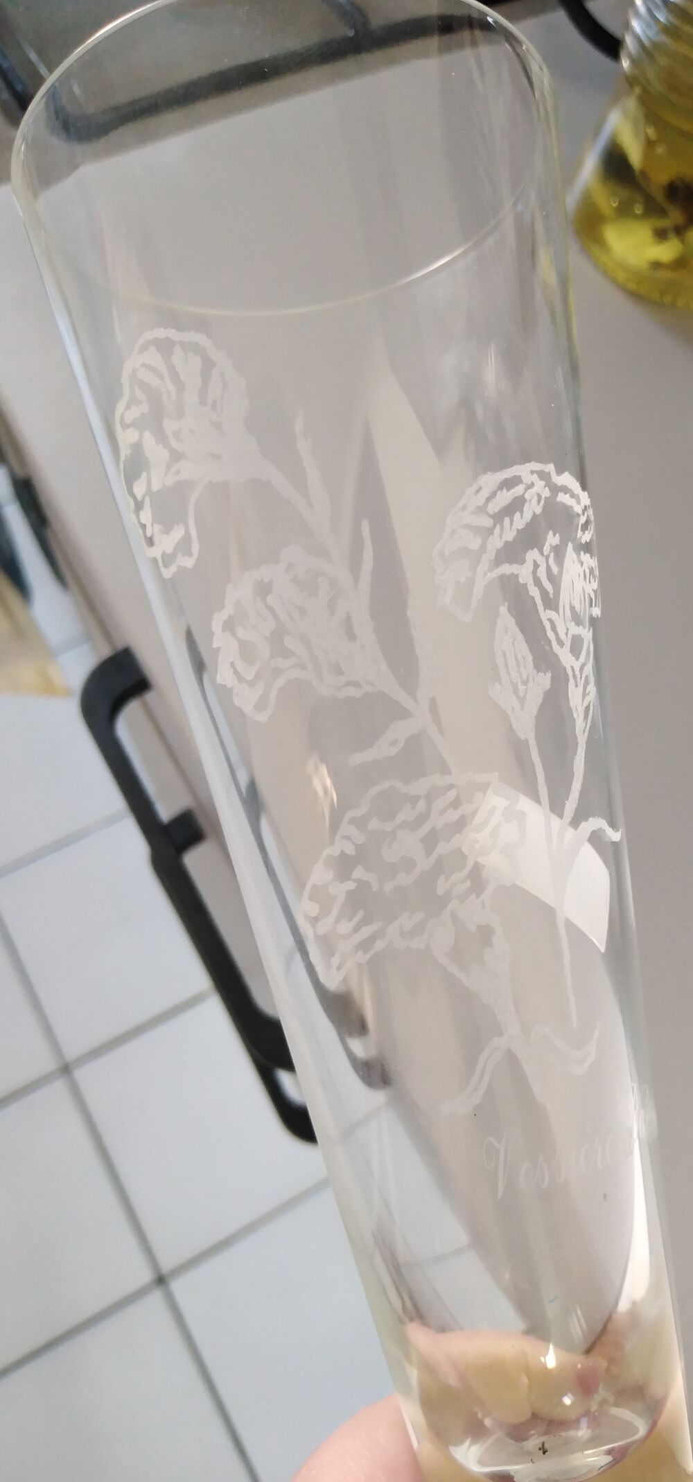 Vase cristal "vessi&egrave;re &agrave; baccarat" 