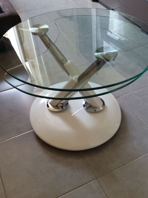 TABLE deux plateaux en verre 150 Saint-Ouen (93)