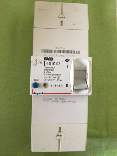 disjoncteur différentiel 15-45A S 45 Mandres-les-Roses (94)
