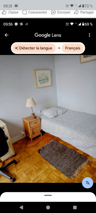 Location Chambre Chambre meublée chez l'habitant,12 M2 avec balcon Rennes