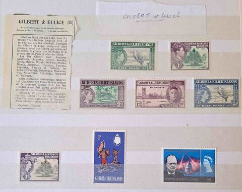 S�rie de timbres de collection de Gilbert et Ellice 20 Gap (05)