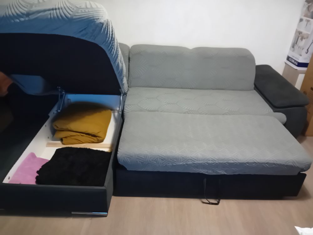 Canap&eacute; d'angle convertible avec coffre de rangement Meubles
