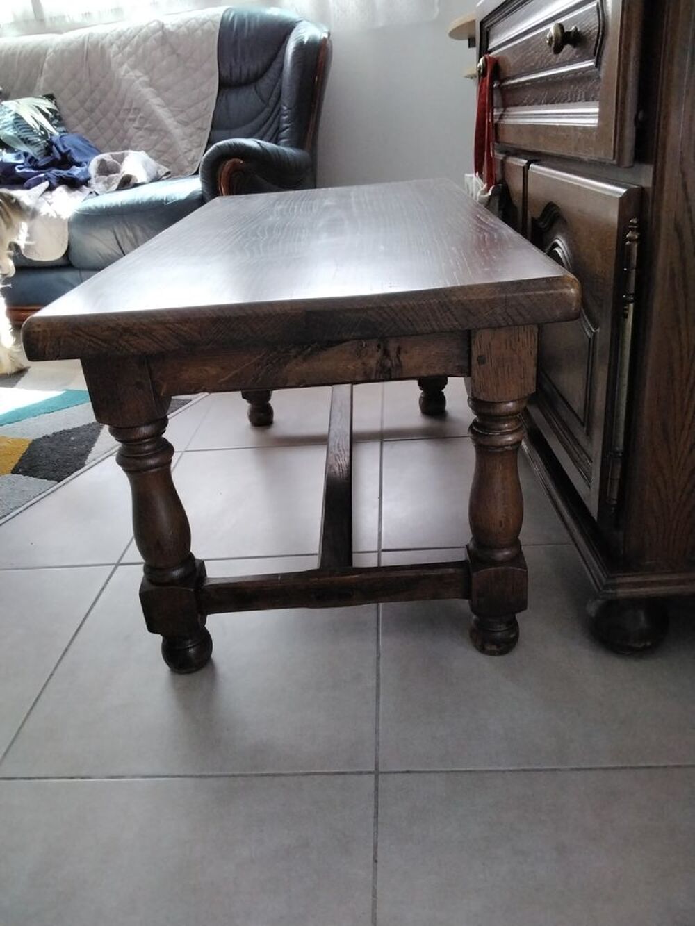 Table basse en ch&ecirc;ne 
Meubles