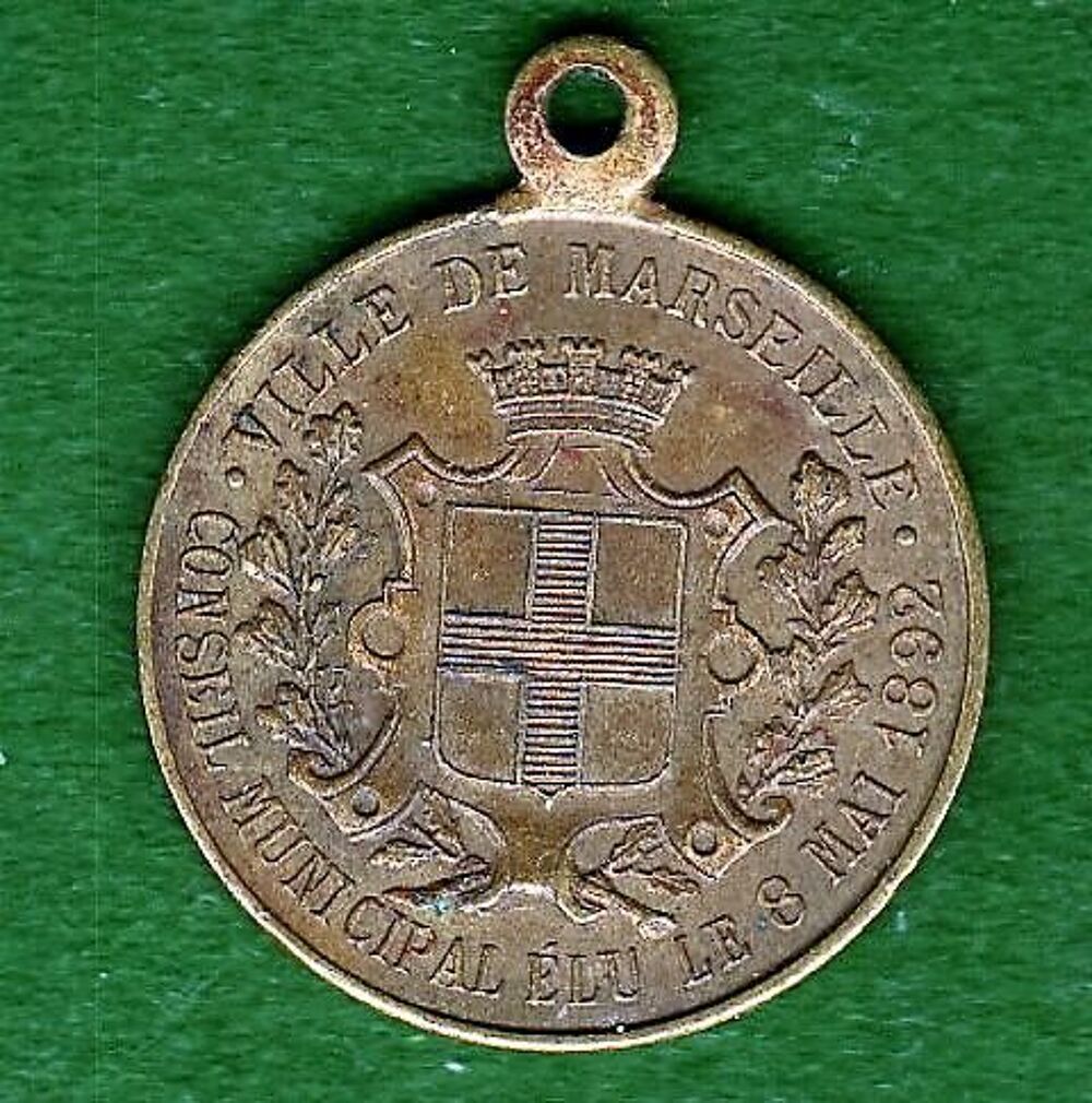 M&eacute;daille de la ville de Marseille 1893 