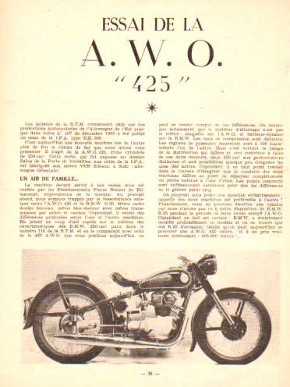 RTM 119 AWO 425 Tourer BMW R 25/2 R25/3 Volants Magn&eacute;tiques Livres et BD