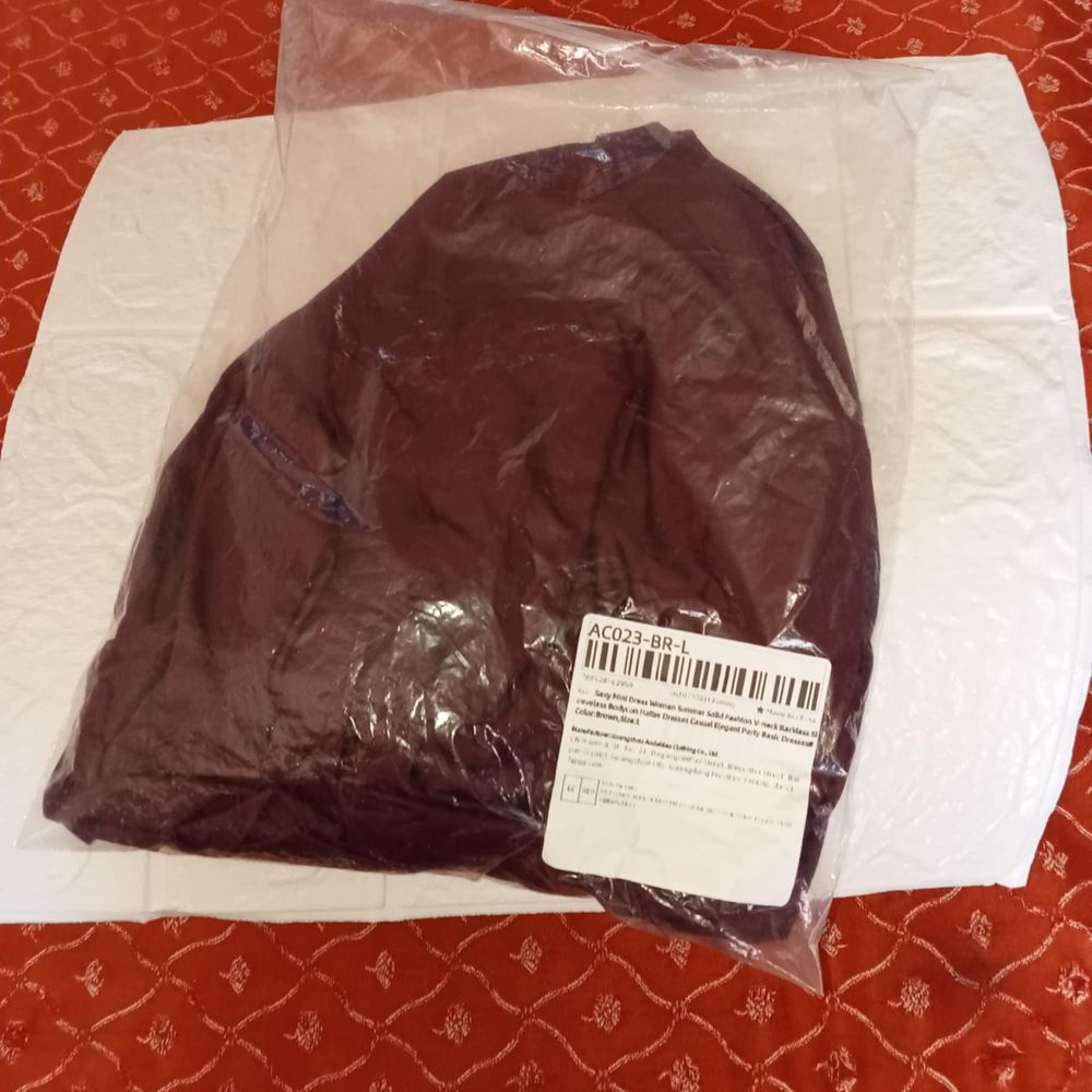 Robe courte marron sans manche pour vos soir&eacute;es d'&eacute;t&eacute; Vtements