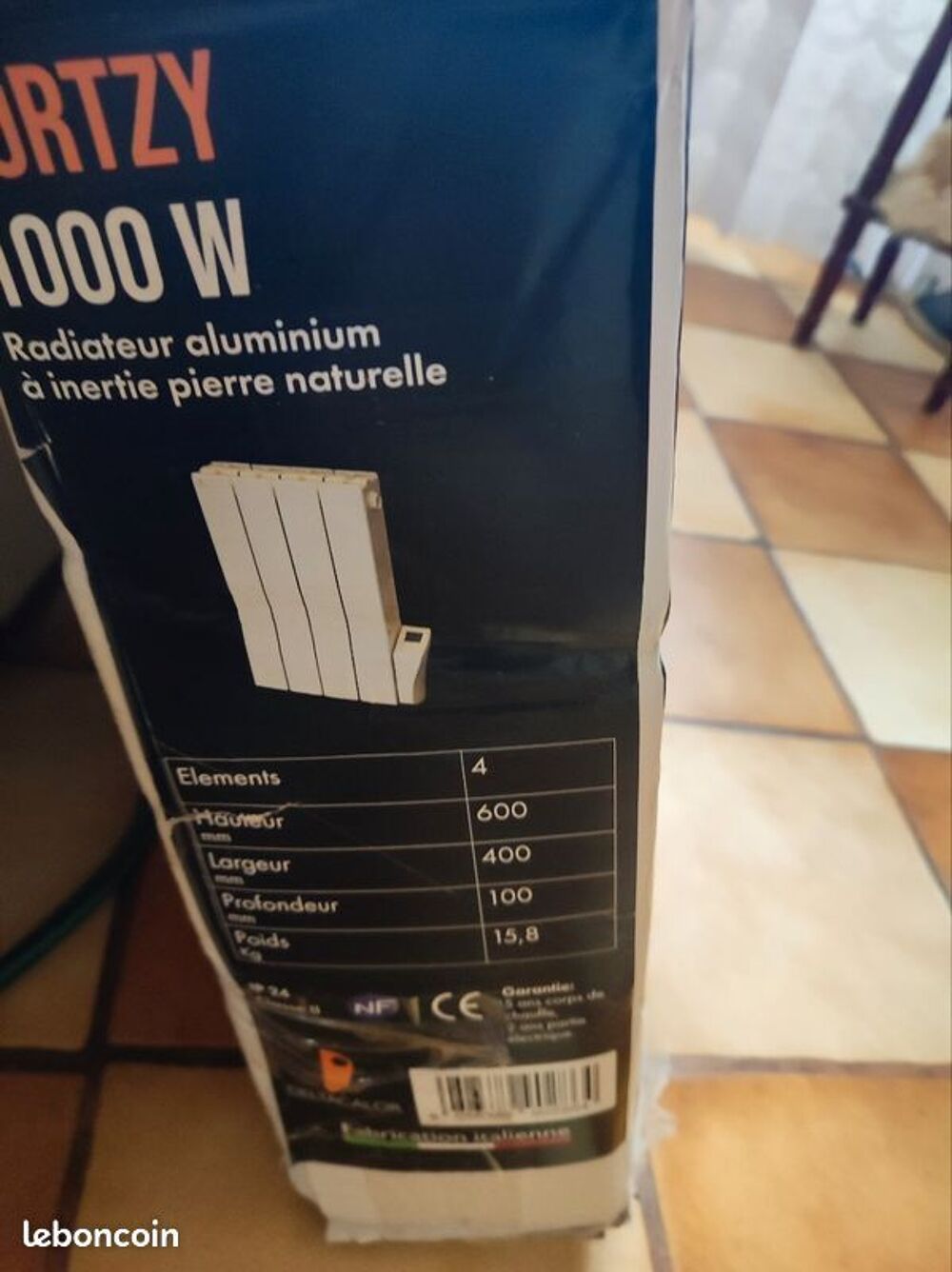 Radiateur aluminium &agrave; inertie en pierre naturelle Electroménager