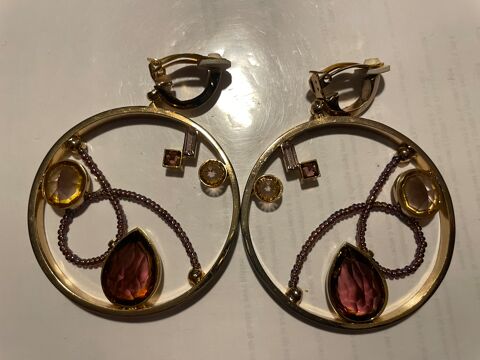 BO Clip dorée/pendant strass/enfilage / cercle doré ANTIGONA 120 Vigneux-sur-Seine (91)