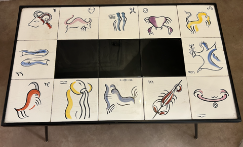 table basse vintage avec carreaux de cramique 59 Paris 12 (75)