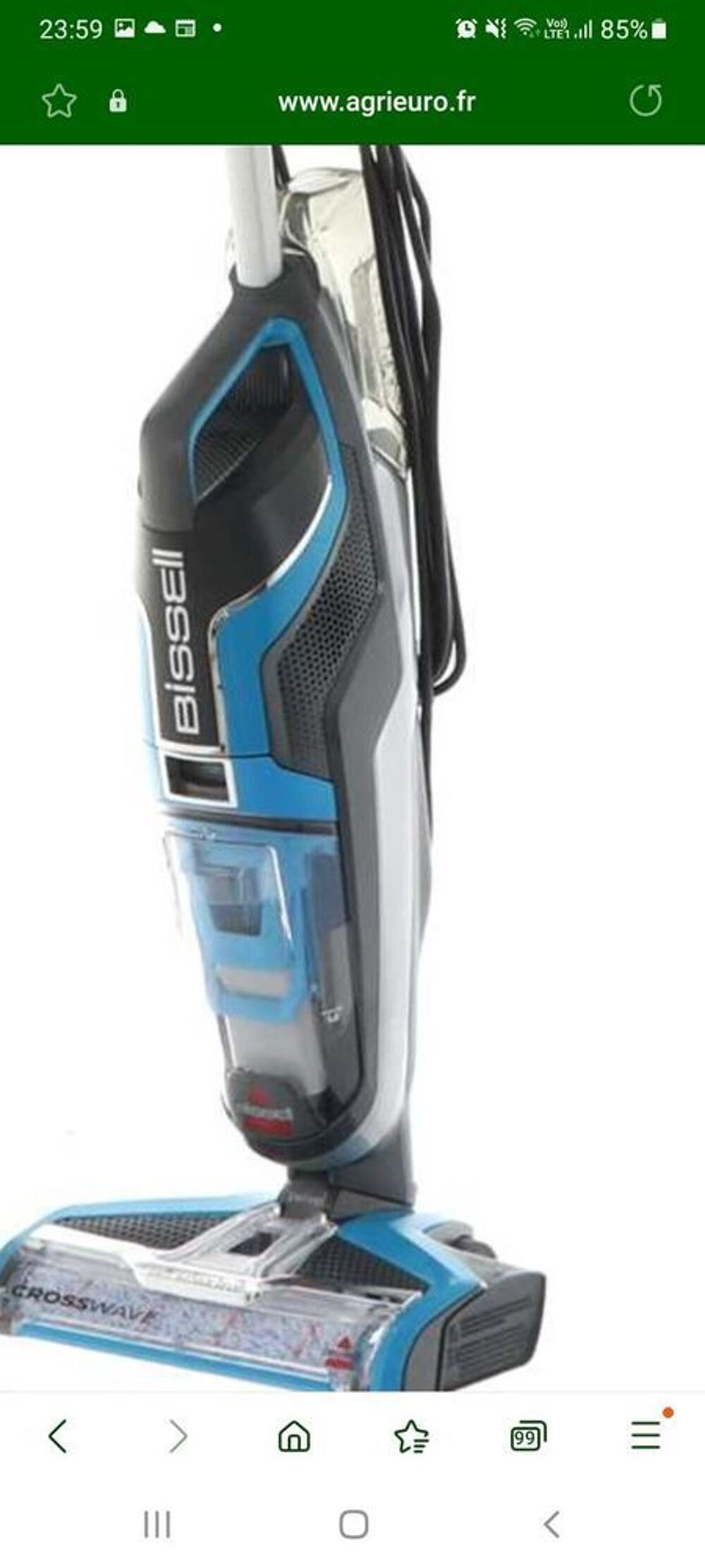 vendre aspirateur laveur 3 en 1 marque BISSELL crosswave. comme neuf Electroménager