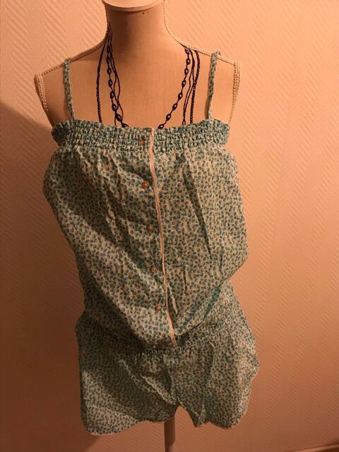 combishort BLANC/BLEU  T. 36  MISS HELEN 100% coton 10 Saint-Genis-Laval (69)