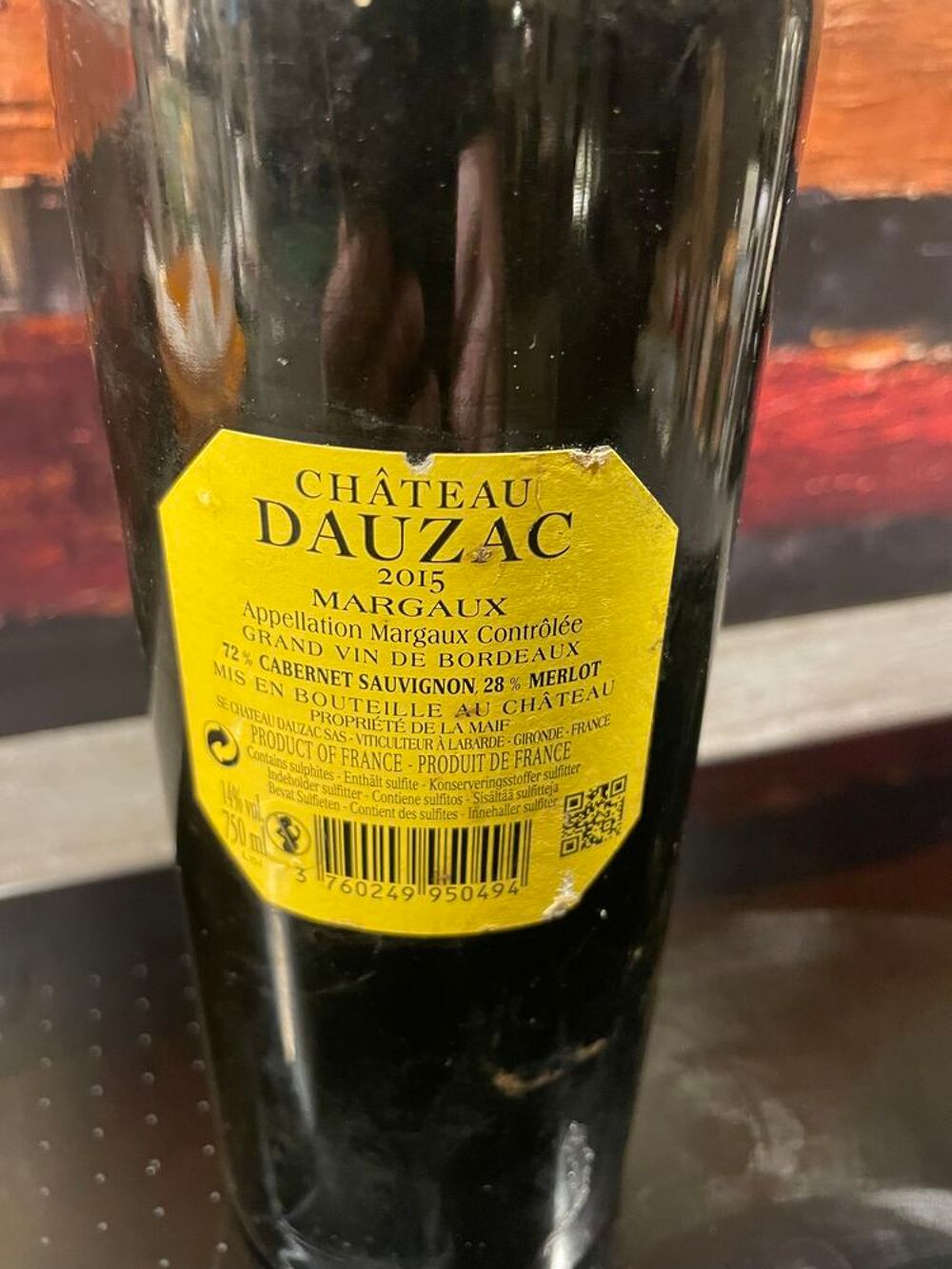 1 Bt CHATEAU DAUZAC 2015 5&deg;Grand Cru Class&eacute; MARGAUX Cuisine