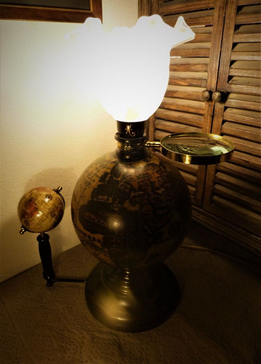 Lampe "STEAM EARTH LIGHT" Steampunk Décoration