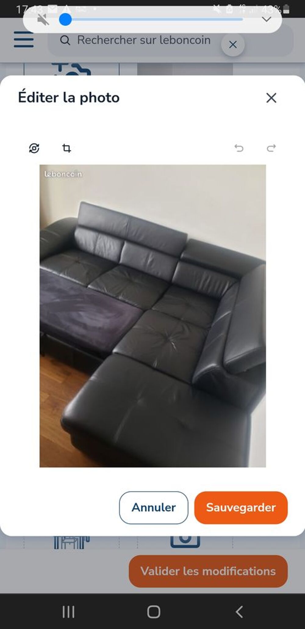 Canap&eacute; d'angle convertible cuir noir 5 &agrave; 6 place Meubles
