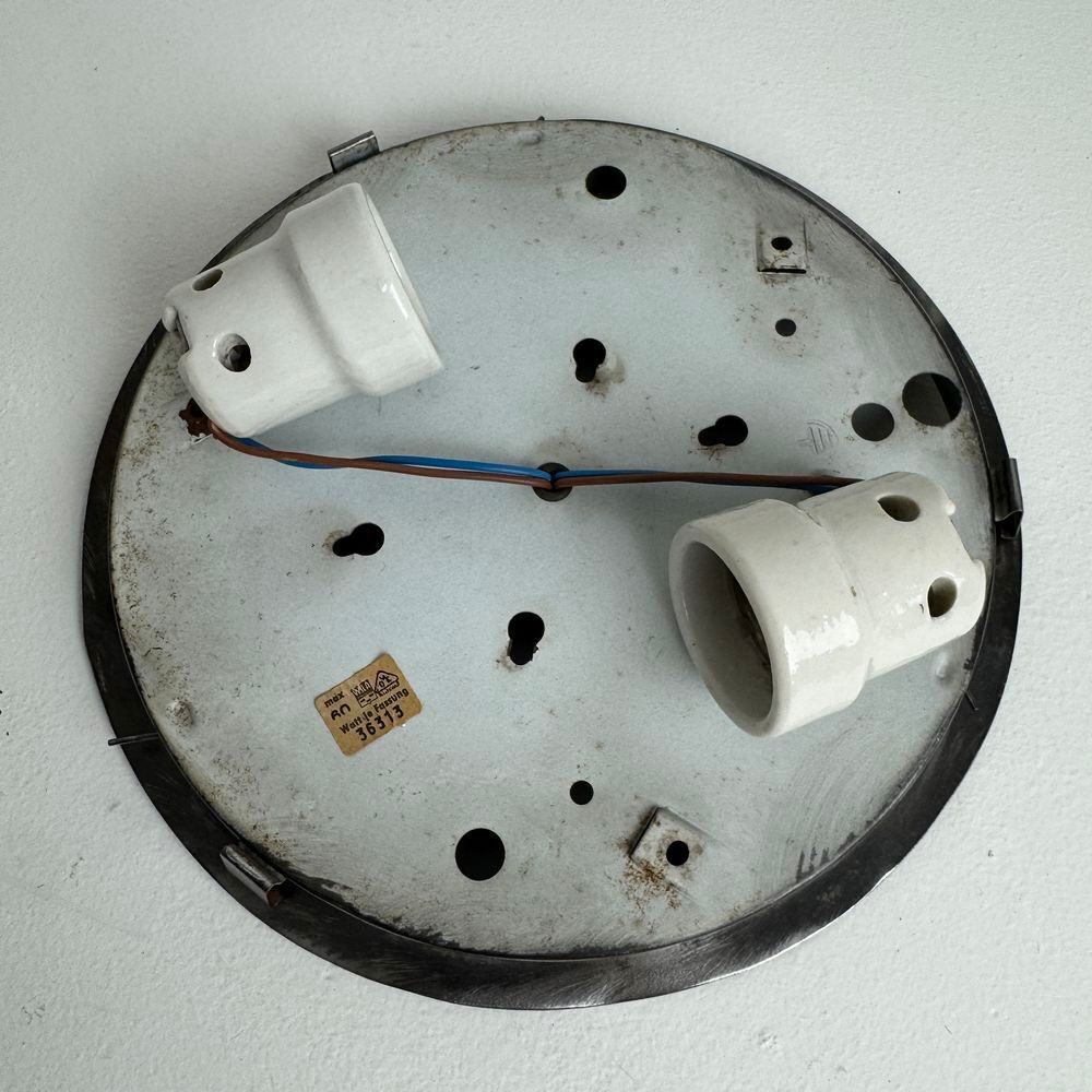 ANCIEN PLAFONNIER SPACE-AGE EN OPALINE " WILA " VINTAGE Décoration