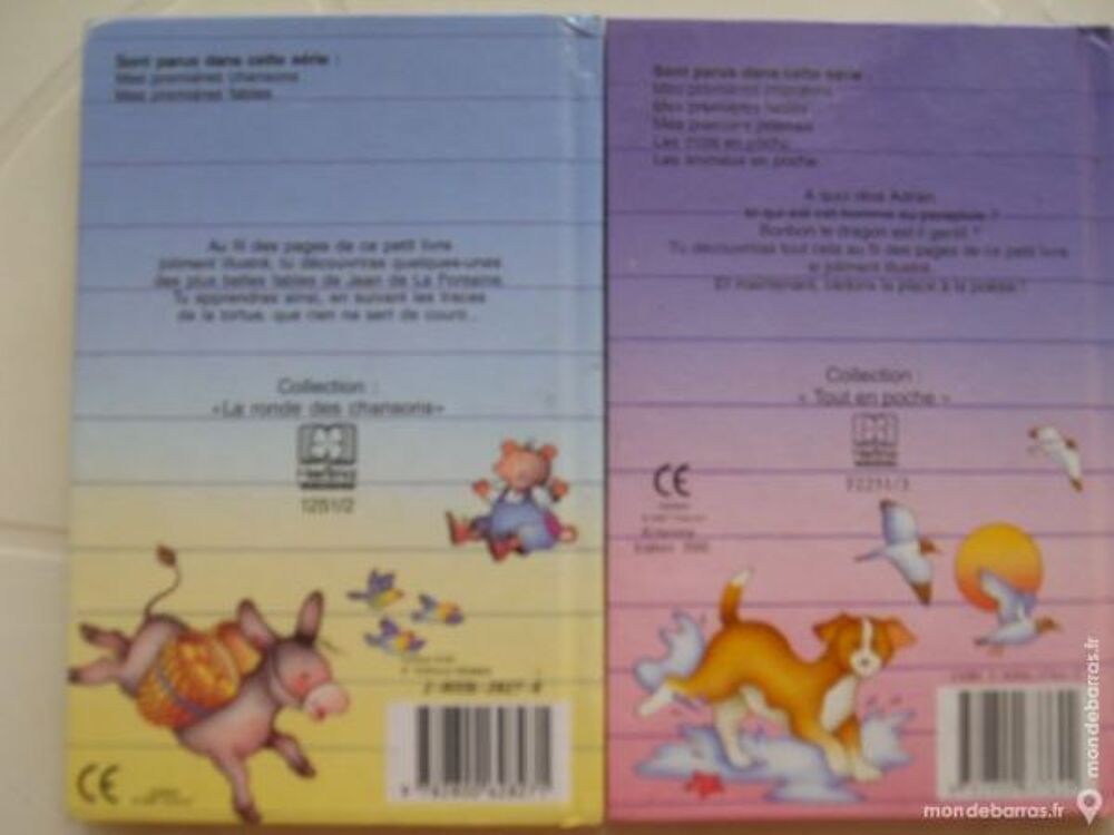 2 livres Fables et Po&egrave;mes Livres et BD