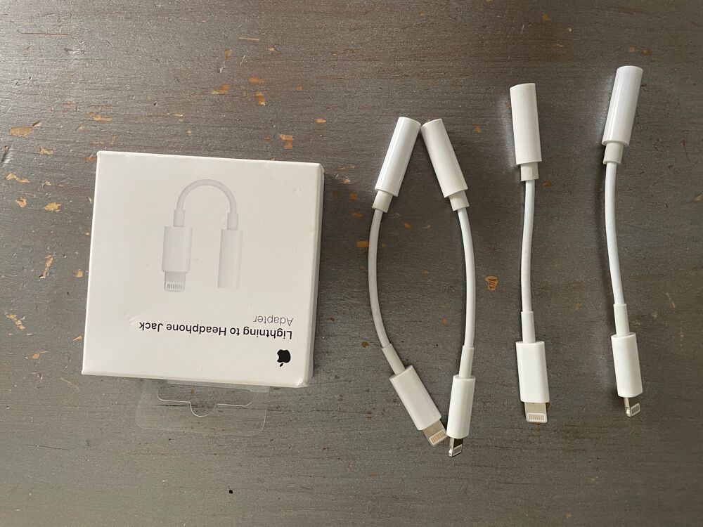 Lot de 5 adaptateurs originaux Apple Lightning vers prise ja Audio et hifi