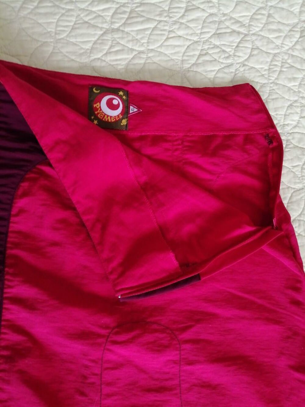 jupe longue coton rouge, orange et marron Vêtements