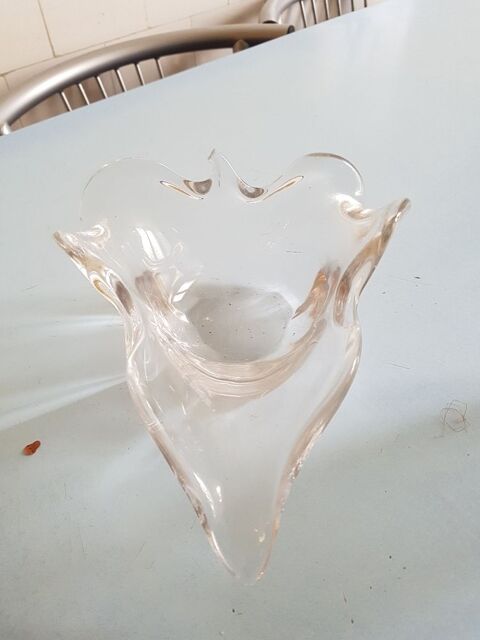 Grande coupe triangulaire en cristal vintage 18 Mouxy (73)