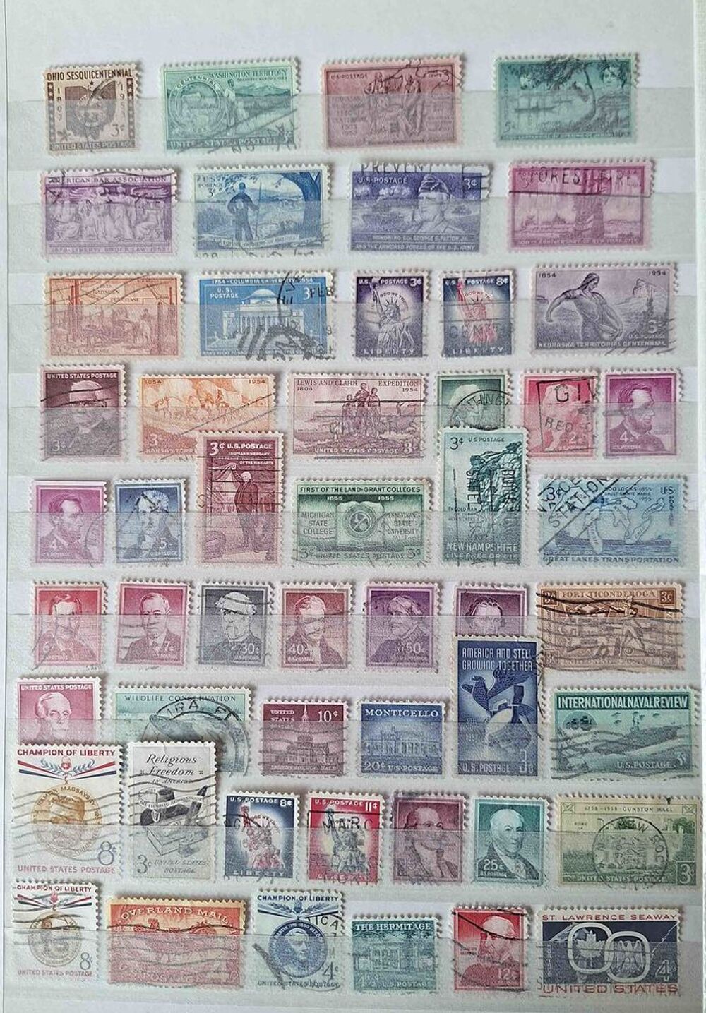 S&eacute;rie de timbres de collection des &Eacute;tats-Unis 