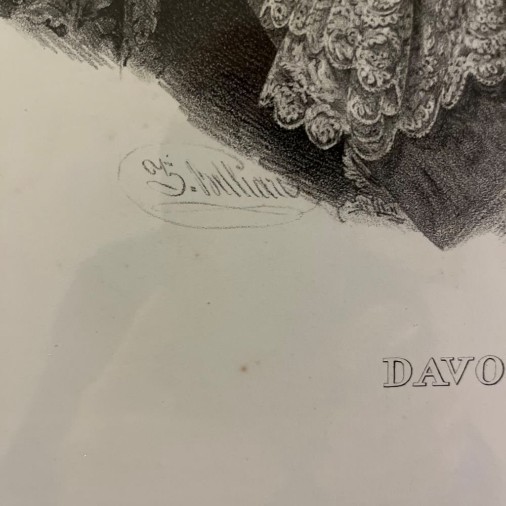 DAVOUST Mar&eacute;chal d'Empire NAPOL&Eacute;ONIEN Gravure Sous-verre Sig 