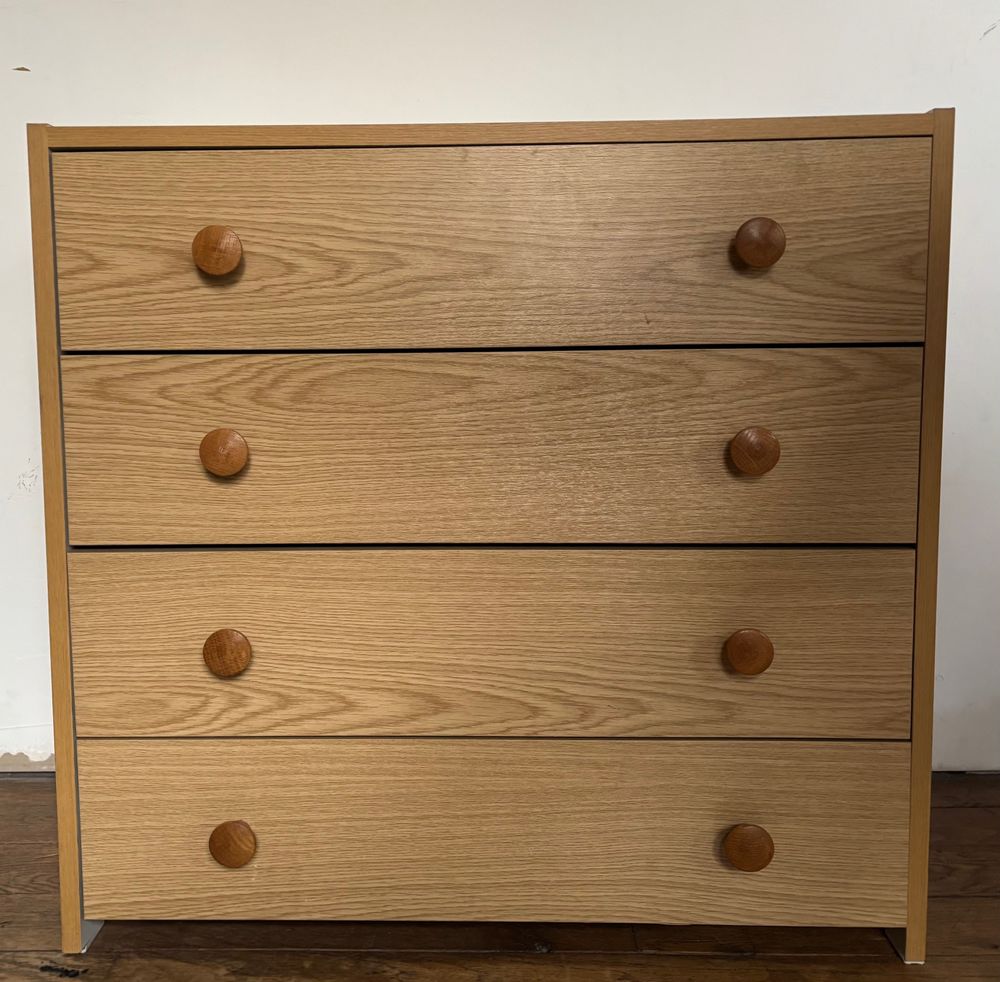 Commode IKEA vintage ann&eacute;es 80 ? 4 tiroirs ? Bois clair ? Bo Meubles