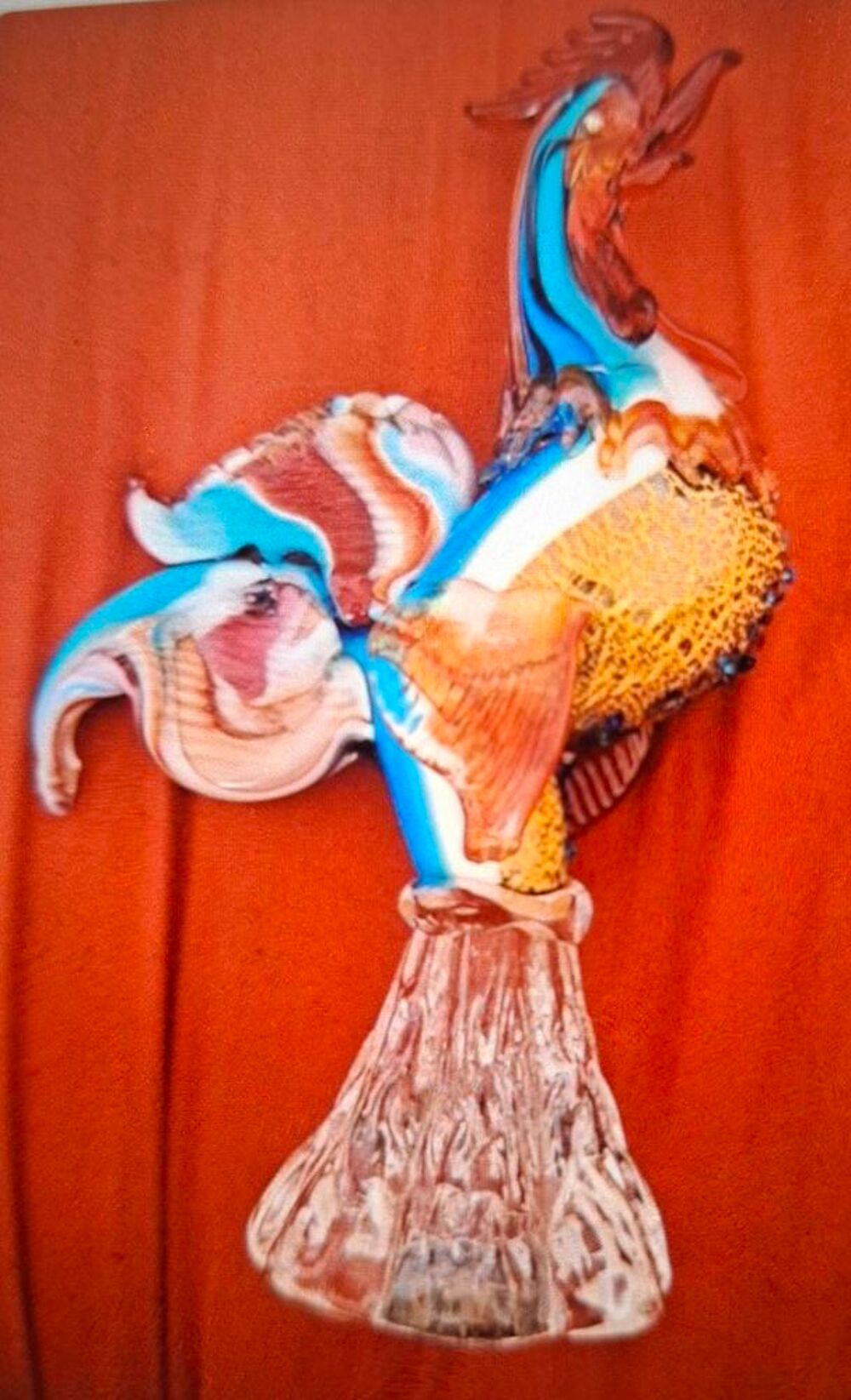 Ancienne et Rare Coq Verre de Murano 