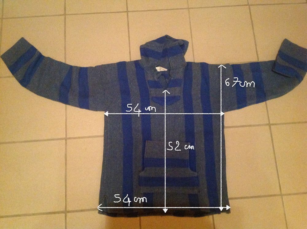 PULL &Agrave; CAPUCHE SALGADO TAILLE L COULEUR BLEUS Envoi Possible Vêtements