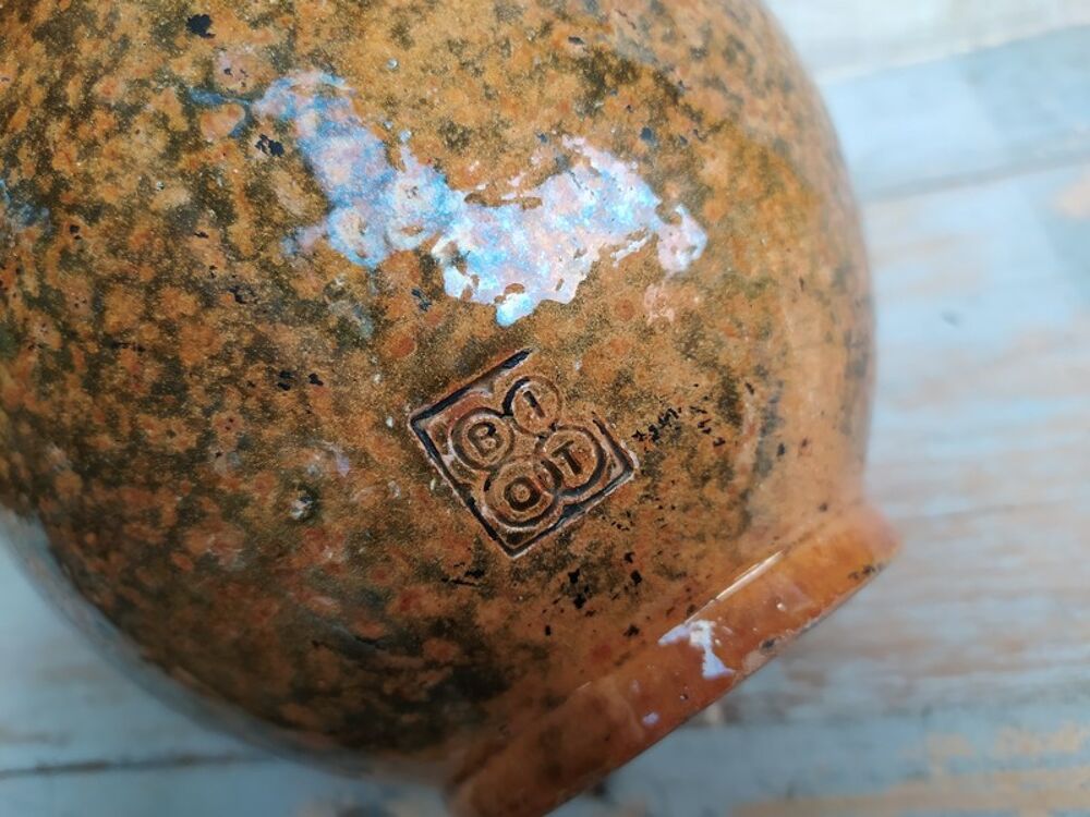 Ancien Vase Pot Gr&egrave;s Biot Ren&eacute; Aug&eacute; Larib&eacute; Décoration