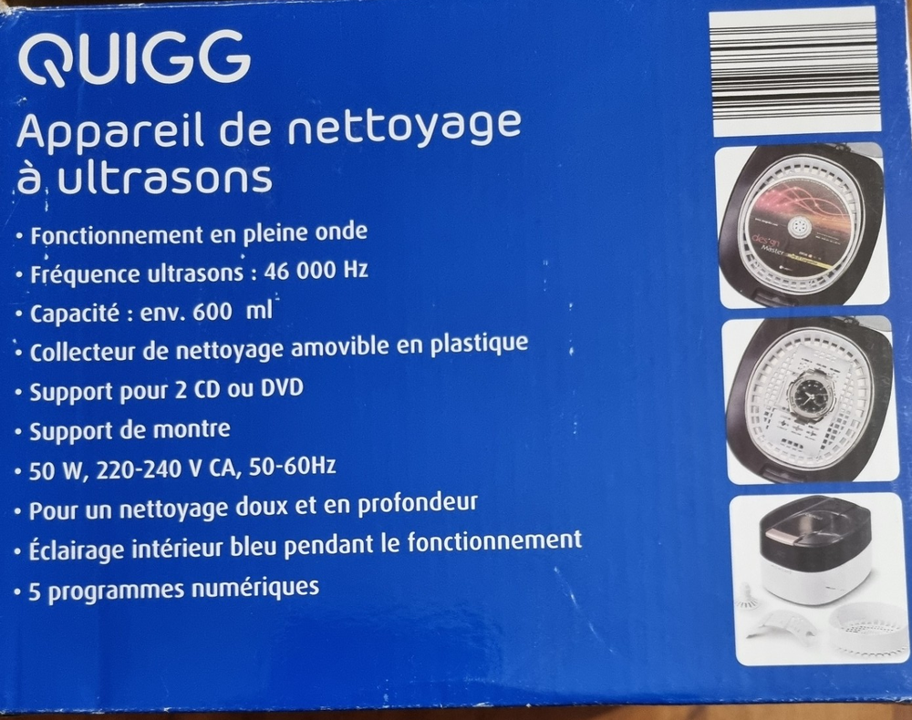Appareil &agrave; ultrasons QUIGG NEUF 600 ml Bricolage